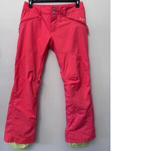 Burton DryRide Women's Sz M Snow Pants Coral Pink Vented Insulated Ski Snowboard